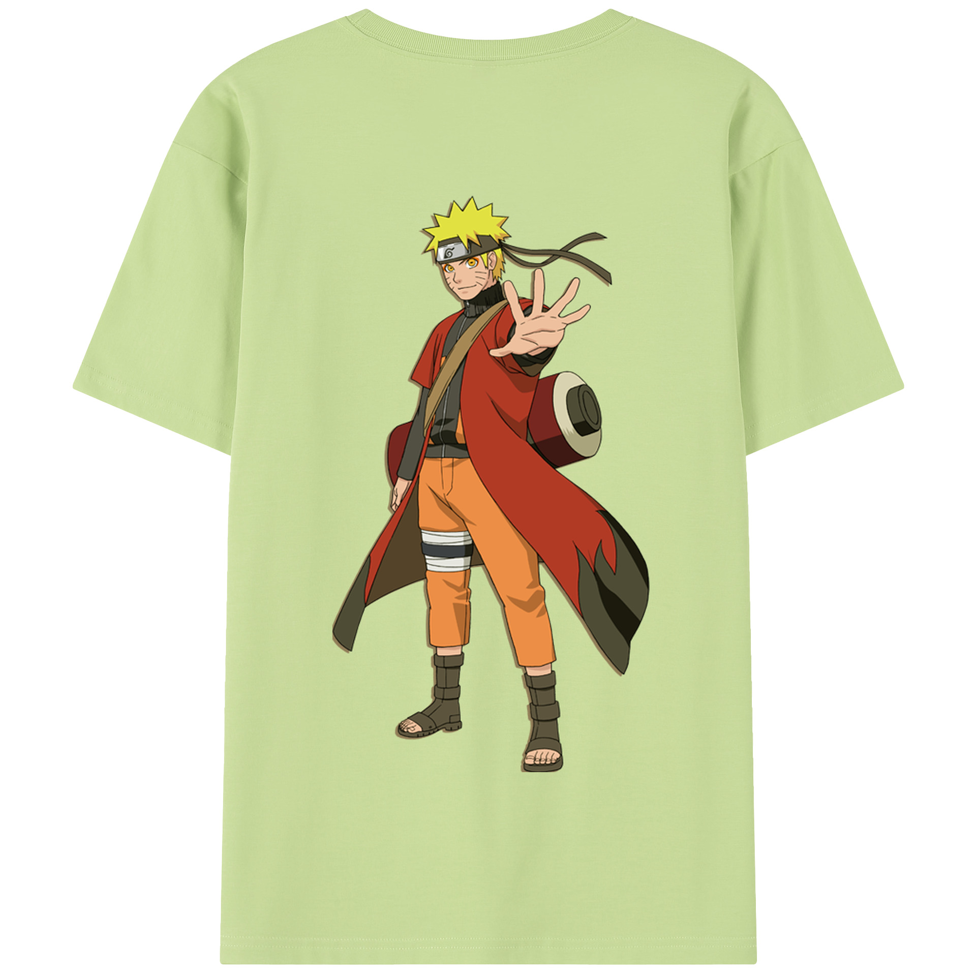 （画像用） NARUTO -ナルト- うずまき ナルト Uzumaki Naruto 綿100％半袖Tシャツ（背面プリント）